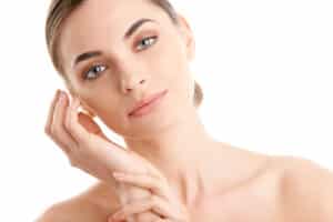 Woman with smooth appearance after laser hair removal in Austin , TX